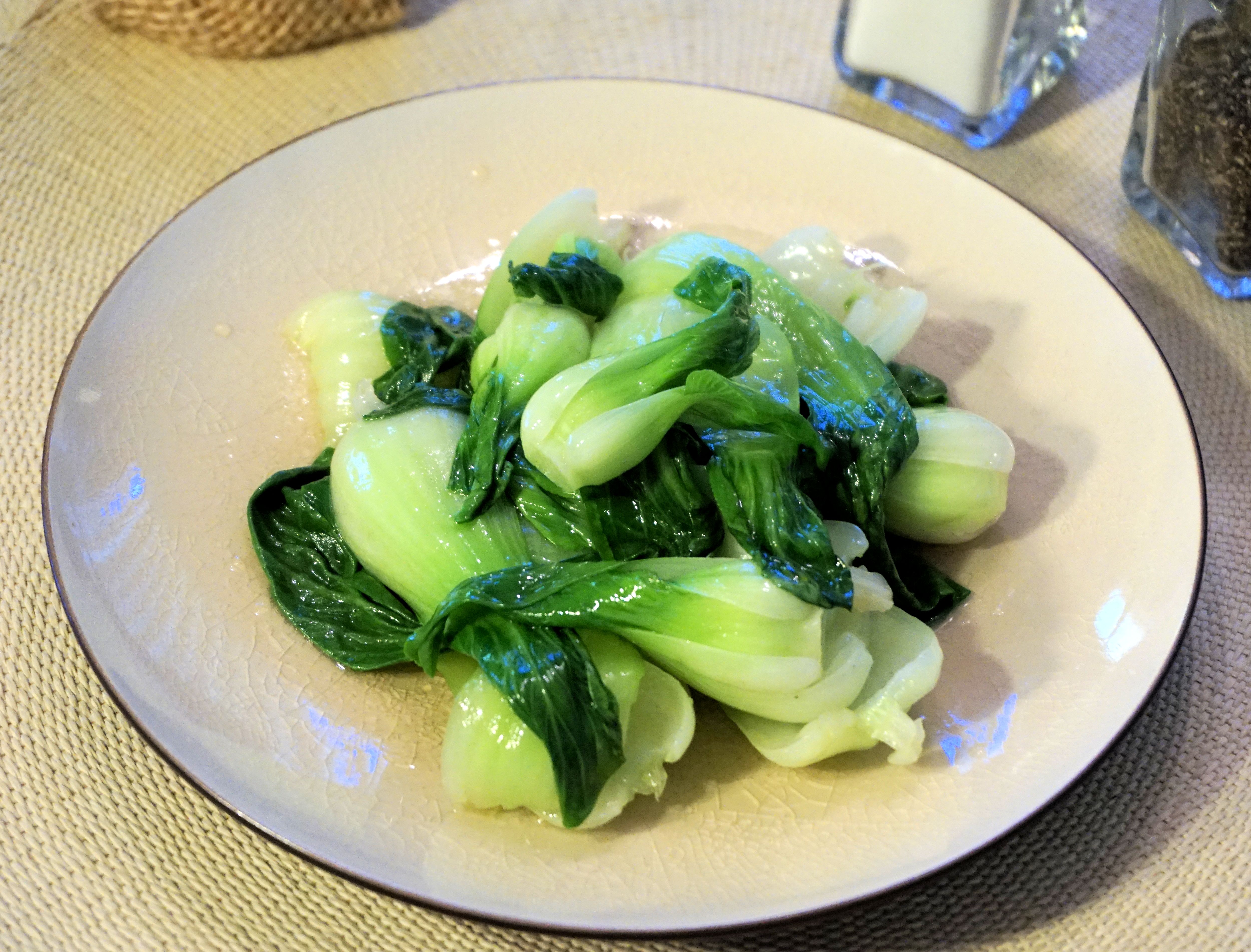 steam bok choy